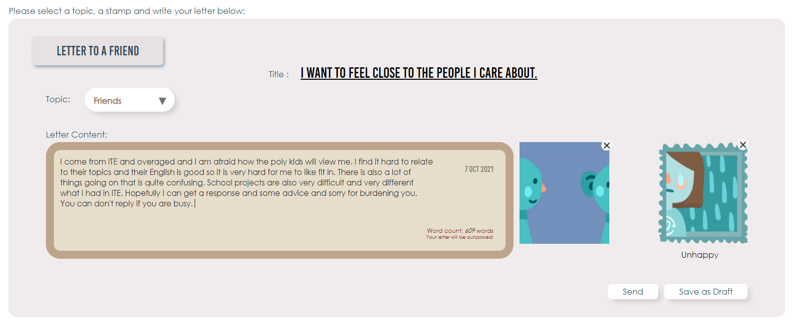 Creating a safe space to make friends