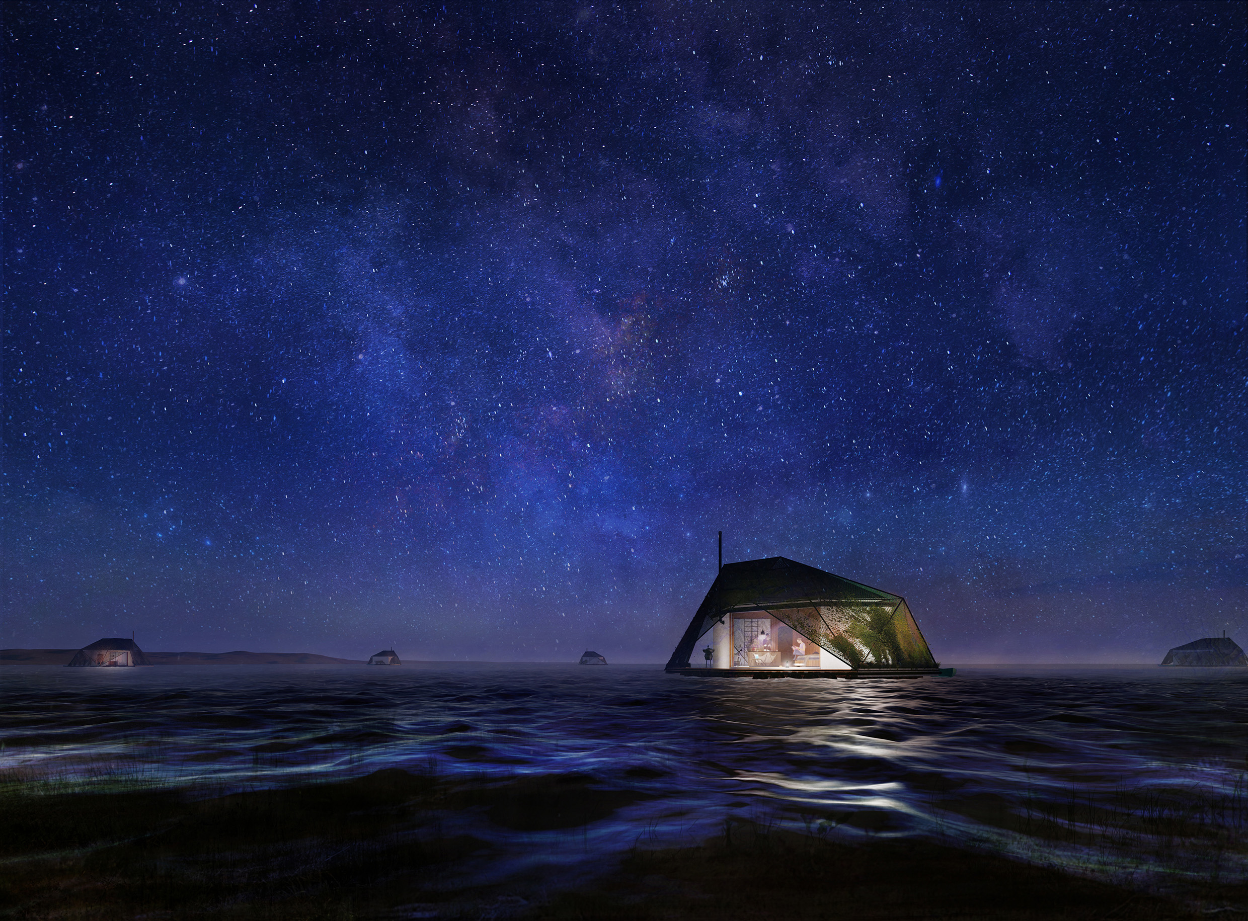 The third shore -floating livable gardens